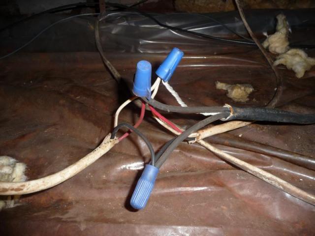 exposed wires